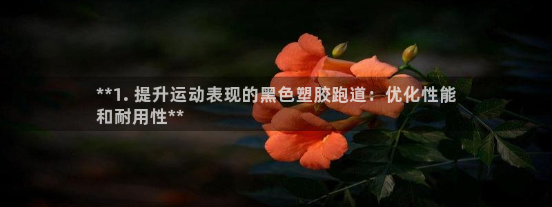 谈球吧平台app：**1. 提升运动表现的黑色塑胶跑道：优化性能
和耐用性**