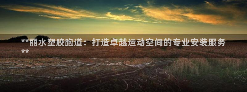 谈球吧在线登陆：**丽水塑胶跑道：打造卓越运动空间的专业安装服务
**