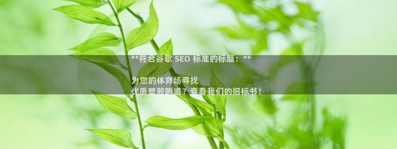 谈球吧怎么样?：**符合谷歌 SEO 标准的标题：**

为您的体育场寻找
优质塑胶跑道？查看我们的招标书！