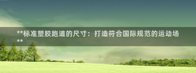 谈球吧体育赛事入口：**标准塑胶跑道的尺寸：打造符合国际规范的运动场
**