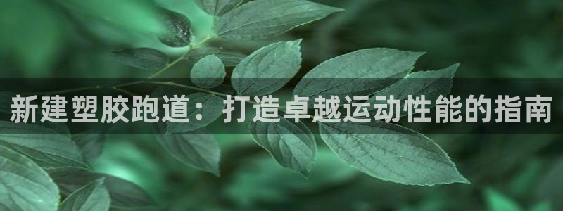 谈球吧app赛事分析在哪里看到：新建塑胶跑道：打造卓越运动性能的指南