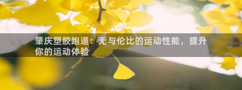 谈球吧网页登录：肇庆塑胶跑道：无与伦比的运动性能，提升
你的运动体验